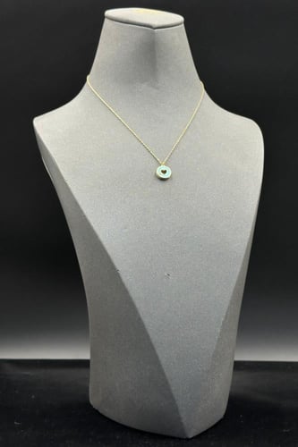 عقد اطفال قلب مع فص ذهب تصميم الماس عيار 18 وزن من...