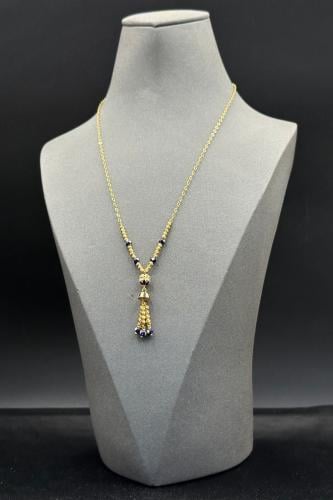 عقد ذهب تصميم هندي نازل عيار 21 وزن 5.7 جرام