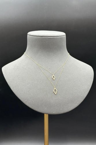 سلسال ذهب عيار 18 دورين تصميم الماس وزن من 0.8 الى...