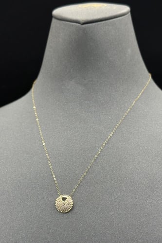 سلسال ذهب ناعم عيار 18 دائرة مفرع تصميم الماس وزن...