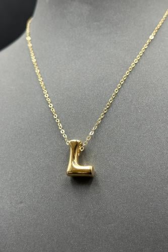 عقد حرف L ذهب صافي ايطالي عيار 18 وزن من 1.2 الى 1...