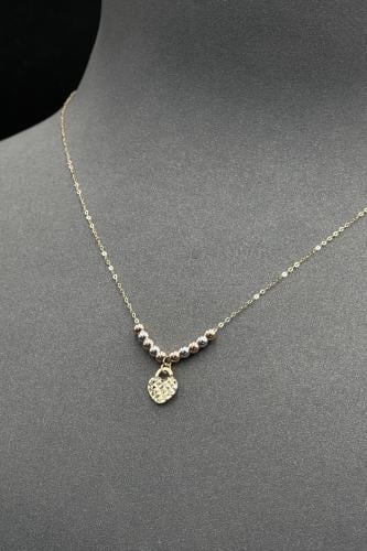 عقد ذهب عيار 18 بتصميم كور وزن من 1 الى 1.1 جرام