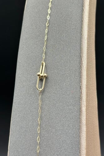 اسوارة جنزير ذهب ايطالي عيار 18 وزن 0.7 جرام