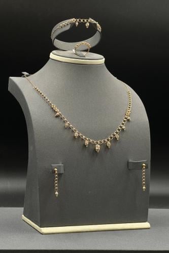 طقم شوكر ذهب عيار 21 تصميم جنزير فاخر