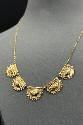 سلسال شوكر ذهب عيار 21 براشي بحريني وزن من 4.9 الى...