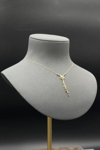 عقد نجمة مع نجمات نازله ذهب صافي ايطالي