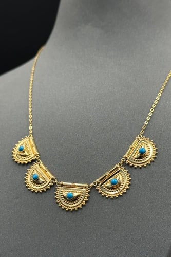 سلسال شوكر ذهب عيار 21 براشي بحريني وزن من 4.9 الى...