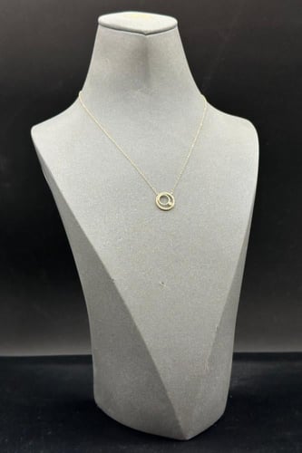 عقد دائري ذهب تصميم الماس عيار 18 وزن 0.7 جرام