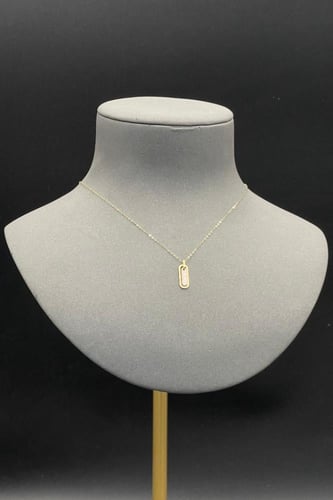 عقد مستطيل ذهب ايطالي عيار 18 وزن من 1.1 الى 1.2 ج...