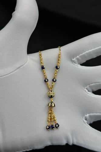 عقد ذهب تصميم هندي نازل عيار 21 وزن 5.7 جرام