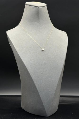 سلسال ذهب ناعم عيار 18 فص دائري تصميم الماس وزن من...