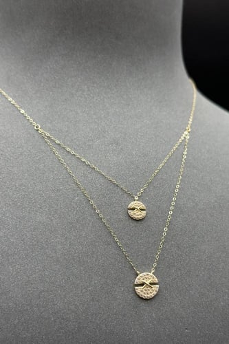 سلسال ذهب ناعم عيار 18 دورين تصميم الماس وزن 1 جرا...