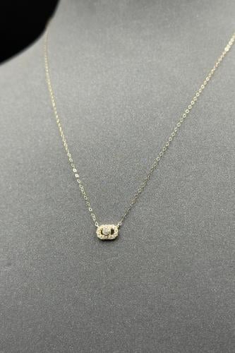 سلسلة ذهب عيار 18 تصميم الماس وزن 0.5 جرام