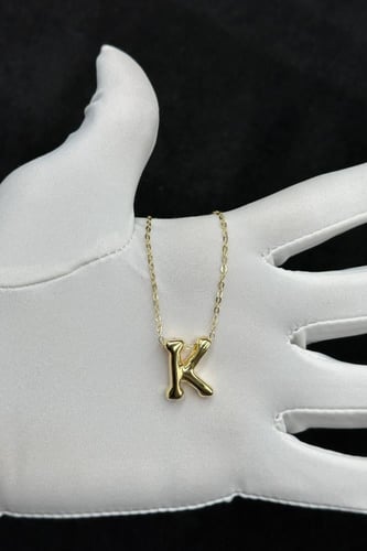 عقد حرف K ذهب صافي ايطالي عيار 18 وزن من 1.3 الى 1...