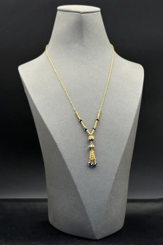 عقد ذهب تصميم هندي نازل عيار 21 وزن 5.7 جرام