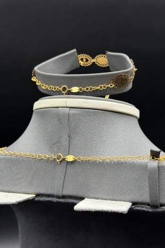 طقم ذهب ملكي عيار 21 وزن 15.4 جرام