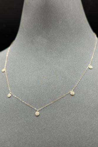 تشوكر ذهب عيار 18 دوائر بتصميم الماس وزن 0.6 جرام