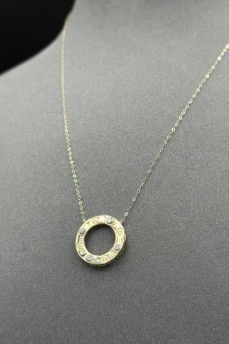 سلسال ذهب عيار 18 دائري تصميم الماس وزن من 1.1 الى...