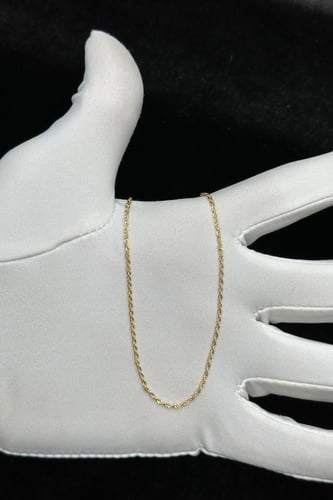 عقد مجدول ذهب صافي ايطالي عيار 18 وزن من 0.8 الى 0...