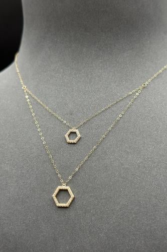 سلسال ذهب عيار 18 دورين تصميم الماس وزن من 0.8 الى...
