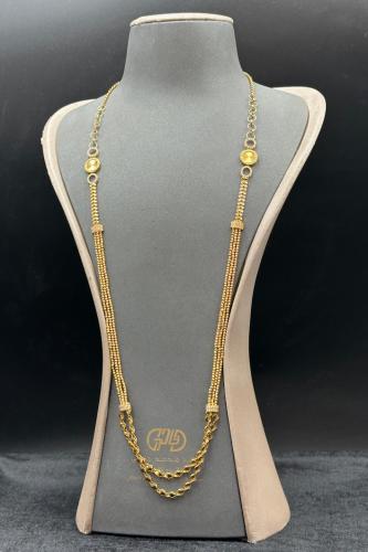 شال ذهب عيار 21 بتصميم الماس وزن 29.5 جرام