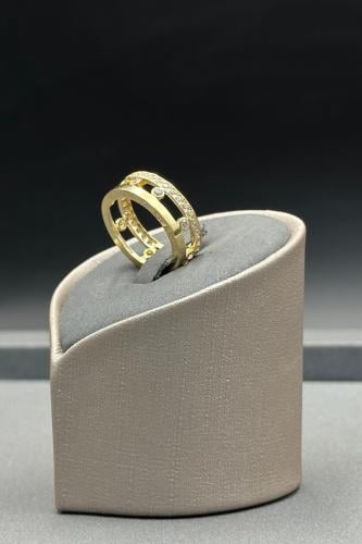 دبلة ذهب تصميم الماس عيار 18 وزن 5.9 جرام