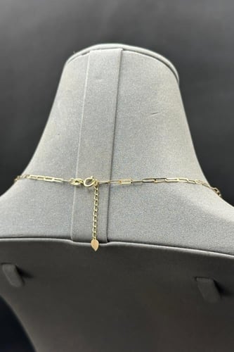 سلسال ذهب طويل عيار 18 ايطالي دورين مجدول وزن 3.3...