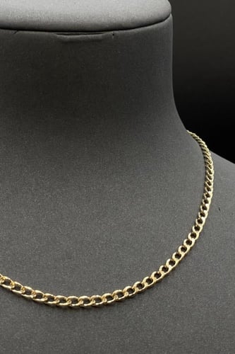 عقد ذهب ناعم بنصميم جنزير صافي فاخر - سلسال ذهب ان...