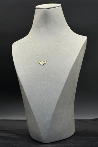 سلسال ذهب ناعم عيار 18 بتصميم الماس وزن 0.8 جرام