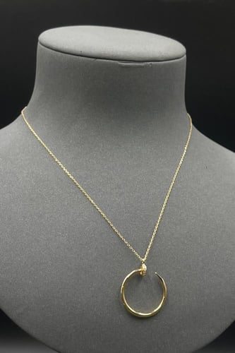 سلسلة ذهب عيار 18 مسمار بتصميم الماس وزن 4 جرام