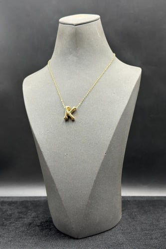 عقد حرف K ذهب صافي ايطالي عيار 18 وزن من 1.3 الى 1...