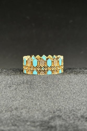 دبلة ذهب تصميم الماس عيار 18 وزن 5.5 جرام