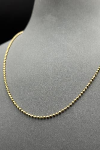 عقد ذهب عيار 18 بتصميم كرات وزن من 5.3 الى 5.4 جرا...