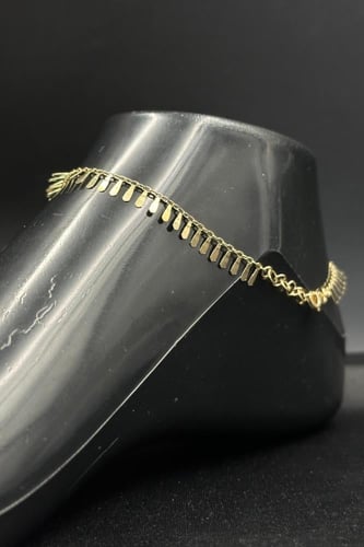 خلخال ذهب ناعم عيار 18 بأحدث تصميم وزن 3.6 جرام