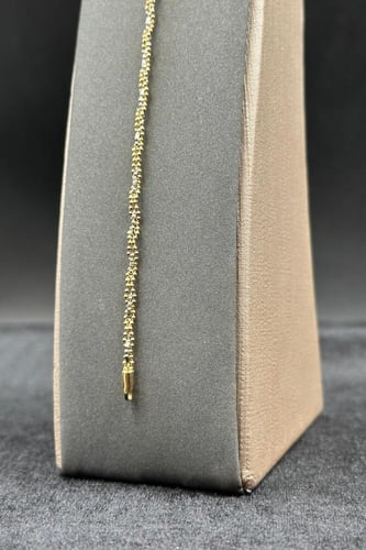 عقد مع اسوارة ذهب صافي ايطالي عيار 18 وزن 9.9 جرام