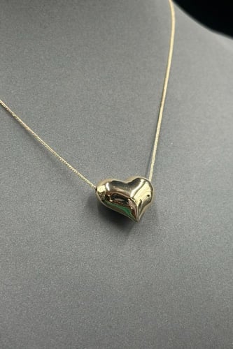 عقد قلب ذهب صافي ايطالي