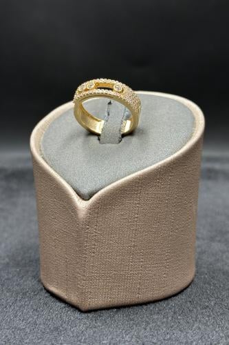 دبلة مستطيل ذهب تصميم الماس عيار 18 وزن من 5.3 الى...