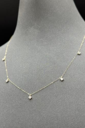 سلسال شوكر ذهب عيار 18 بتصميم الماس وزن 0.6 جرام