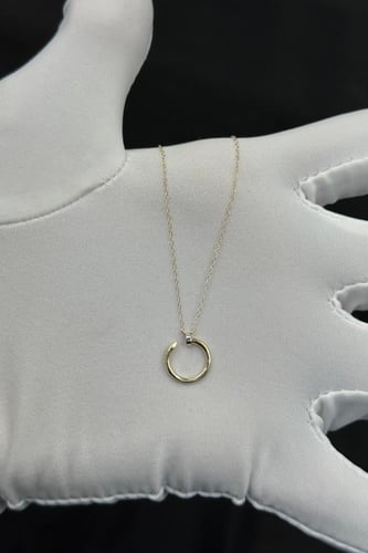 عقد مسمار ذهب عيار 18 حلقة التوازن وزن من 0.6 إلى...