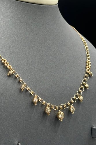 طقم شوكر ذهب عيار 21 تصميم جنزير فاخر