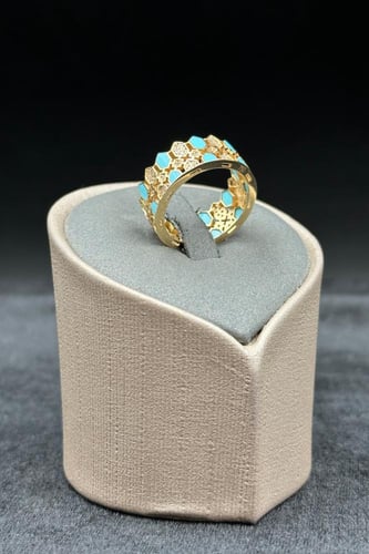 دبلة ذهب تصميم الماس عيار 18 وزن 5.5 جرام