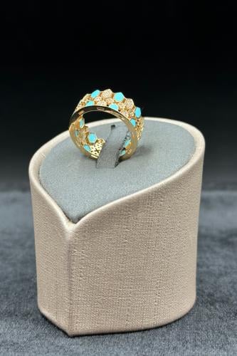 دبلة ذهب تصميم الماس عيار 18 وزن 5.5 جرام