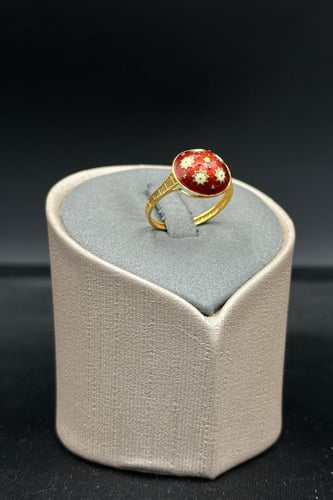 خاتم ذهب تصميم هندي عيار 21 وزن 2 جرام