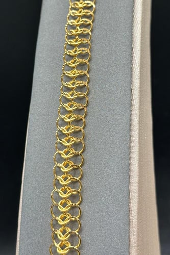 اسوارة حلقات ذهب صافي عيار 21 وزن 15.3 جرام