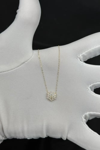 سلسال ذهب عيار 18 شمس تصميم الماس وزن من 0.6 الى 0...