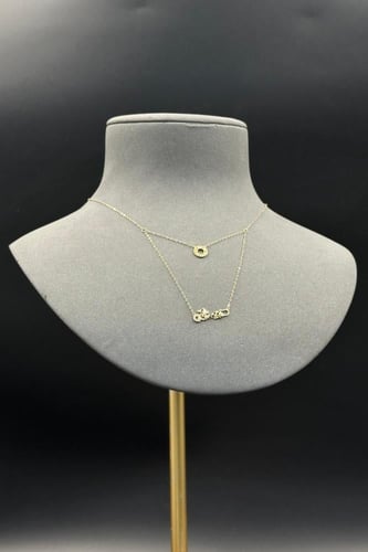 عقد تايجر دورين ذهب عيار 18 تصميم الماس وزن من 1.4...