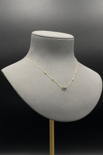 عقد قلبين ذهب صافي