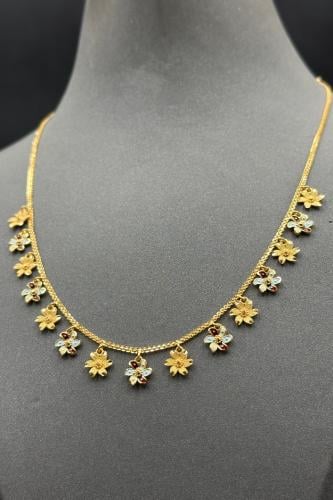 شوكر وردات ذهب تصميم هندي عيار 21 وزن 9.4 جرام