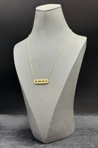 سلسلة ذهب عيار 18 مطفي تصميم الماس وزن من 6.1 الى...