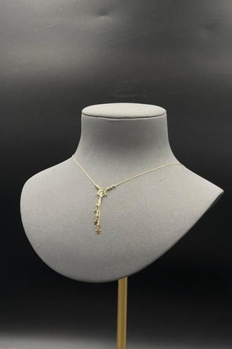 عقد نجمة مع نجمات نازله ذهب صافي ايطالي